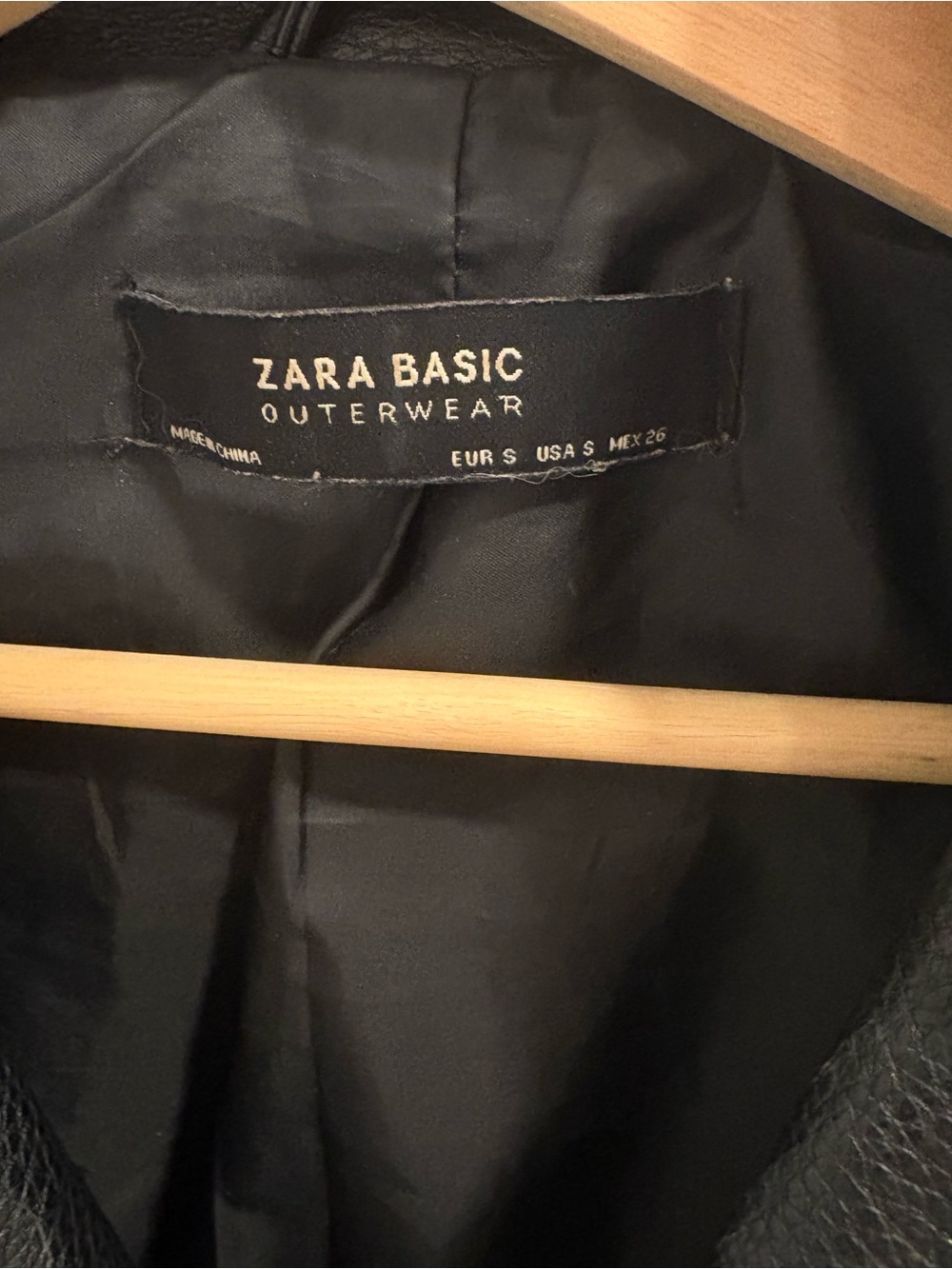 Zara Black Moto Leather Jacket with Silver Hardware - Picture 6 of 8